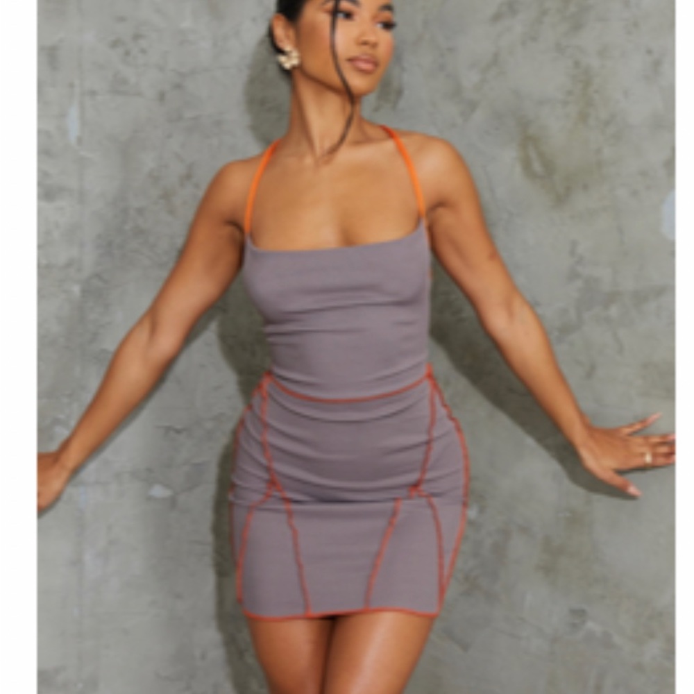 Lace up Back Bobycon Dress